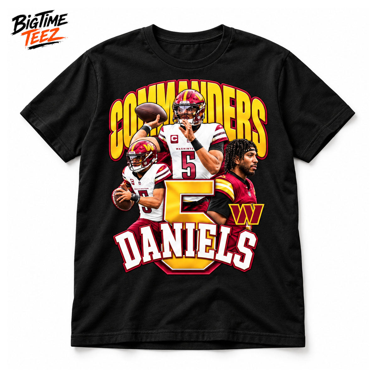 Jayden Daniels Commanders 5 Daniels Shirt
