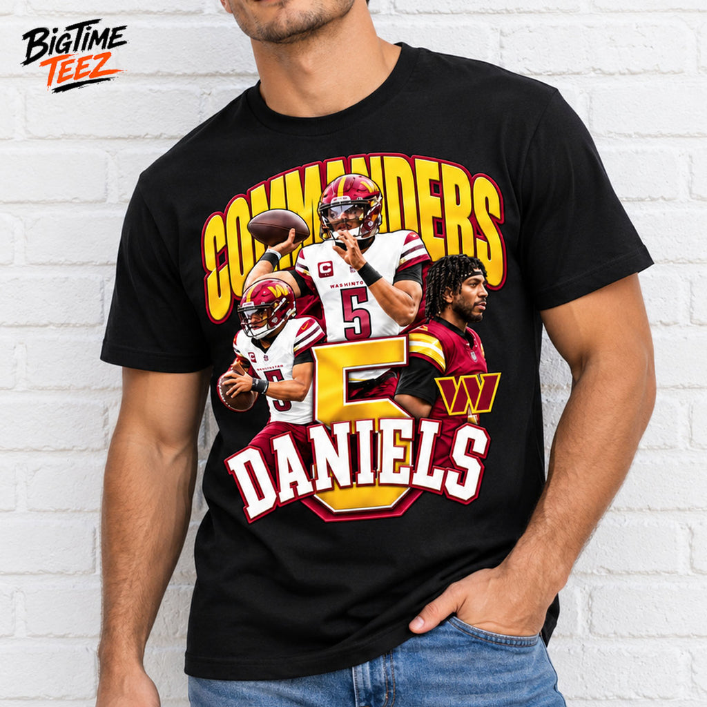 Jayden Daniels Commanders 5 Daniels Shirt