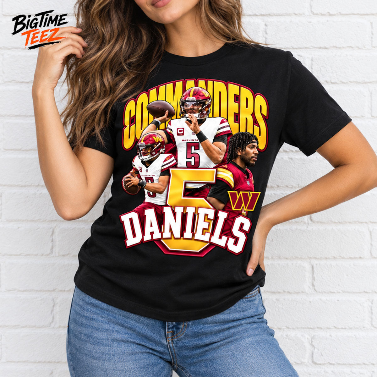 Jayden Daniels Commanders 5 Daniels Shirt